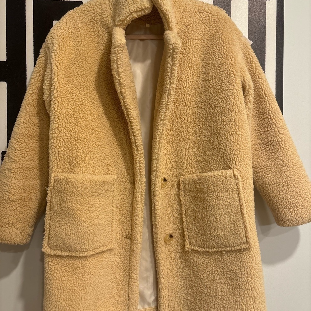 Plush Teddy Fleece Jacket Size S - Picture 1 of 4